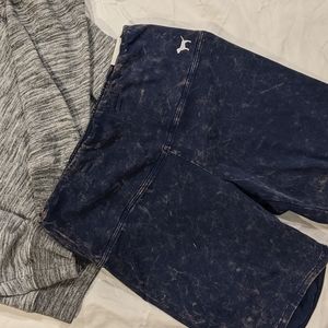 Pink yoga highwaist biker shorts